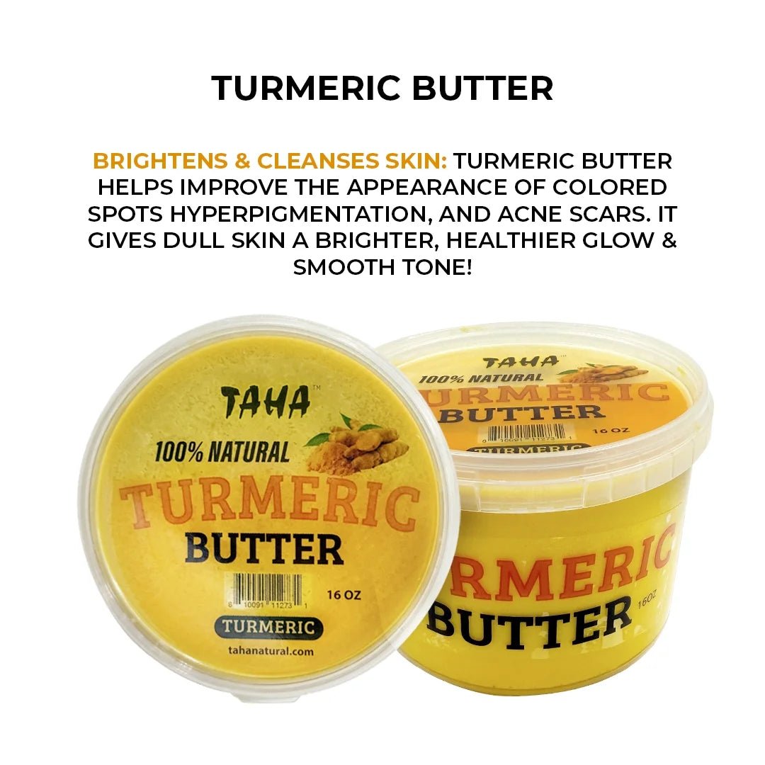 Taha Natural Turmeric Butter – 8 oz & 16 oz - Beauty Exchange Beauty Supply
