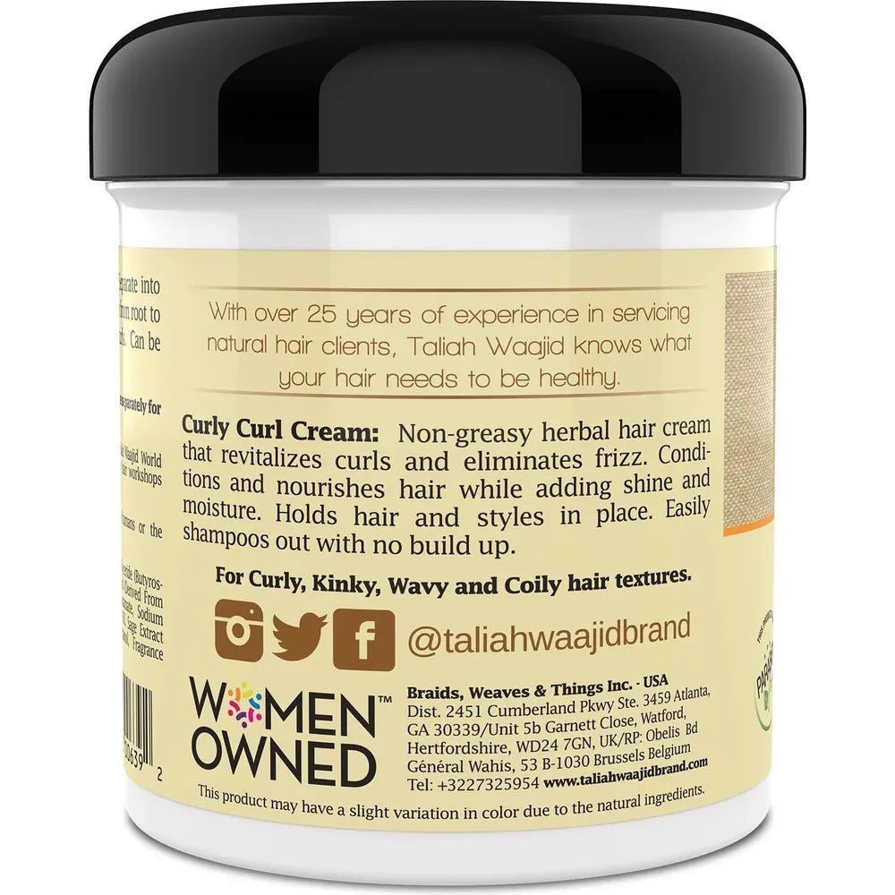 Taliah Waajid Curly Curl Curl Enhancing Hair Styling Cream – 16 fl oz - Beauty Exchange Beauty Supply