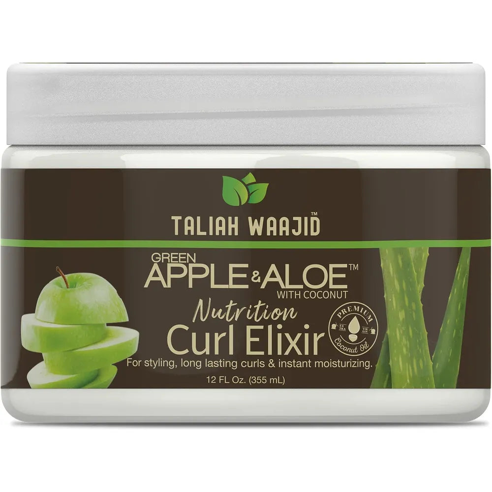Taliah Waajid Green Apple & Aloe Nutrition Curl Elixir โ 12 oz - Beauty Exchange Beauty Supply