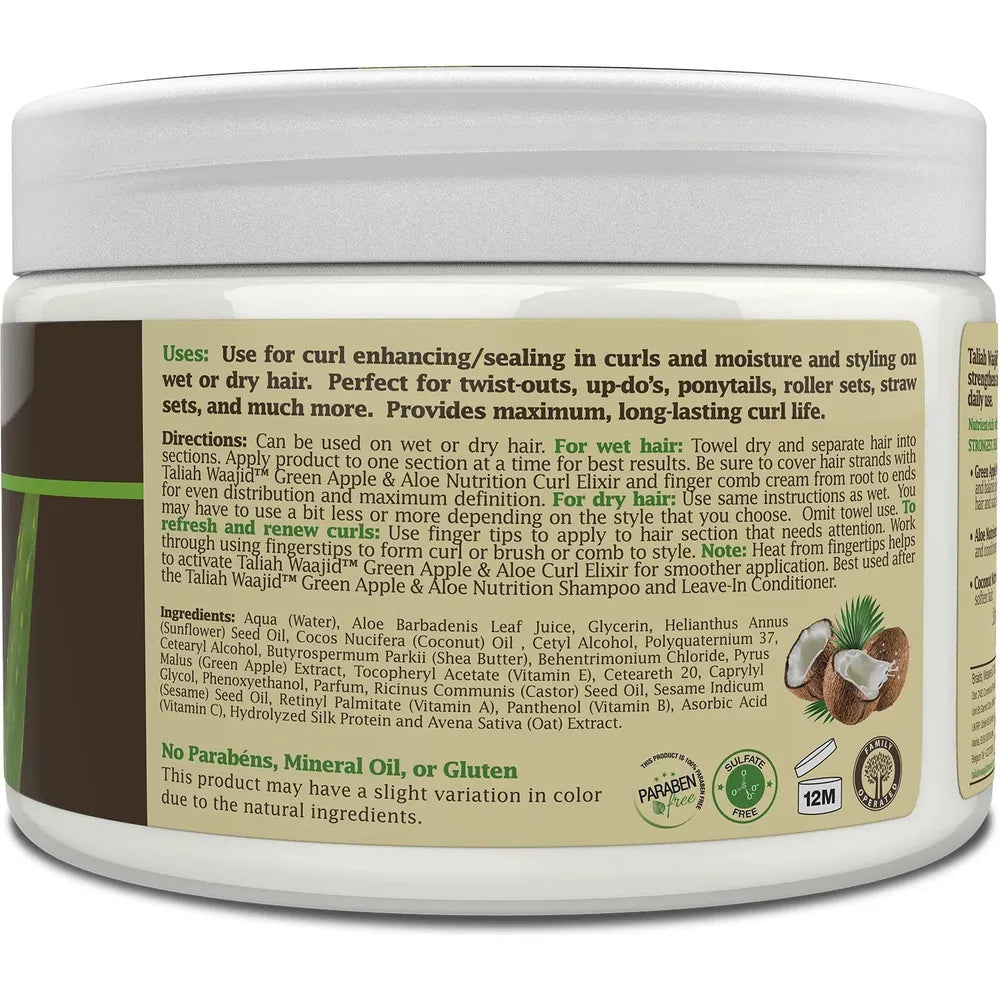 Taliah Waajid Green Apple & Aloe Nutrition Curl Elixir โ 12 oz - Beauty Exchange Beauty Supply