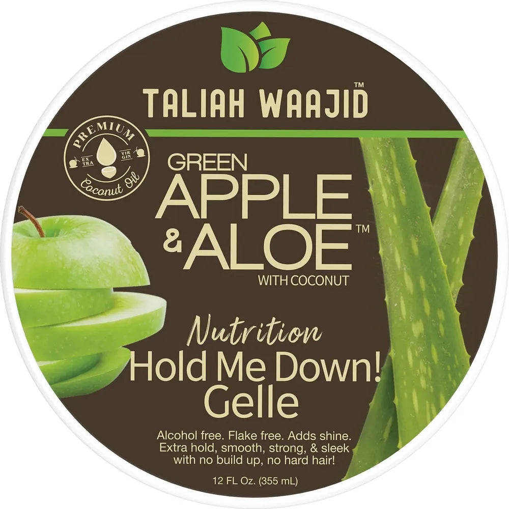 Taliah Waajid Green Apple & Aloe Nutrition Hold Me Down! Gelle – 12 oz - Beauty Exchange Beauty Supply