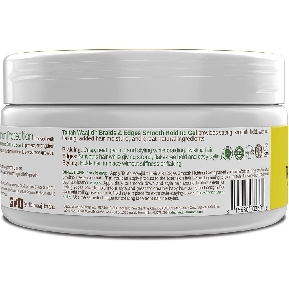 Taliah Waajid Protective Styles Braids & Edges Smooth Holding Gel | Extreme Hold, Smooths & Tames Frizz | No Flaking or Drying 8oz - Beauty Exchange Beauty Supply