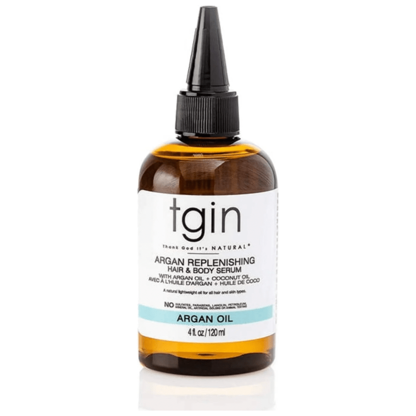 tgin Argan Replenishing Hair & Body Serum – 4 oz | Lightweight Moisture & Shine for Hair and Skin - Beauty Exchange Beauty Supply