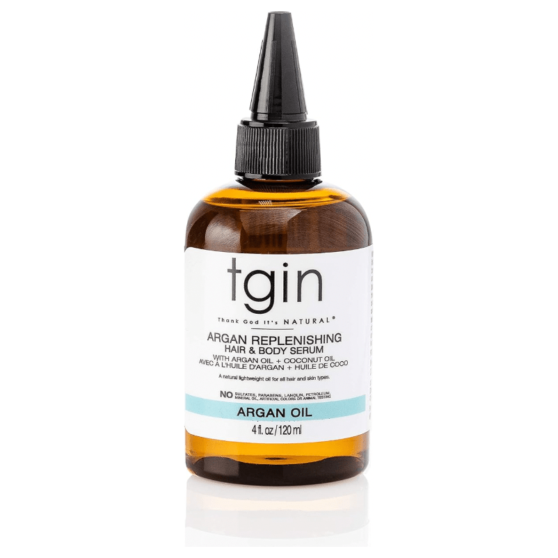tgin Argan Replenishing Hair & Body Serum – 4 oz | Lightweight Moisture & Shine for Hair and Skin - Beauty Exchange Beauty Supply