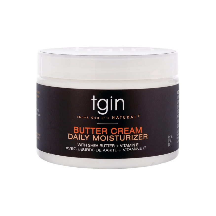 tgin Butter Cream Daily Moisturizer for Curly, Coily and Wavy Hair, Rich Moisture for Dry Hair and Defined Curls, 12 oz - Beauty Exchange Beauty Supply