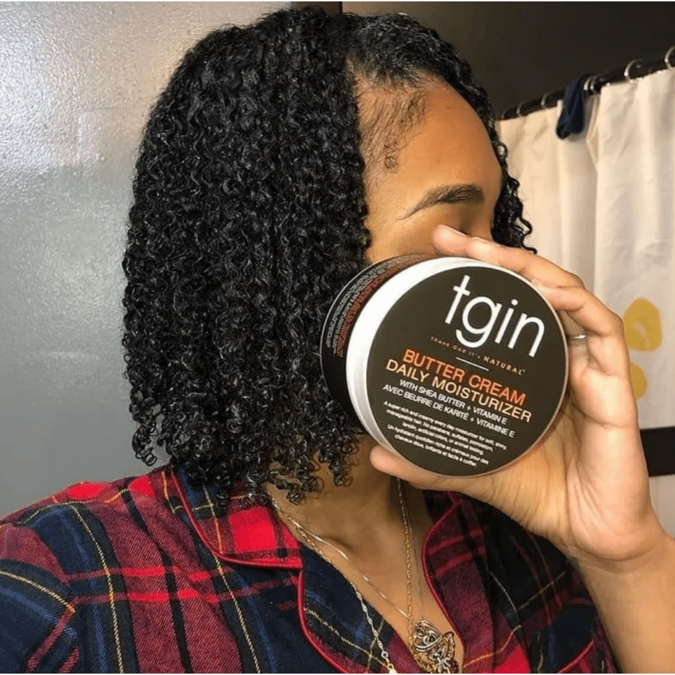 tgin Butter Cream Daily Moisturizer for Curly, Coily and Wavy Hair, Rich Moisture for Dry Hair and Defined Curls, 12 oz - Beauty Exchange Beauty Supply