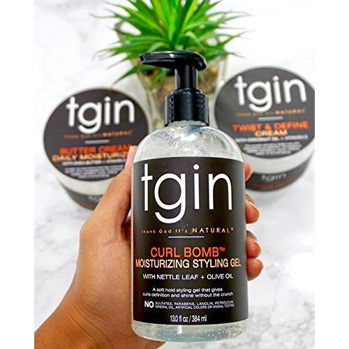 TGIN Curl Bomb Moisturizing Styling Gel – 13 oz | Defines Curls, Reduces Frizz, Lightweight Hold - Beauty Exchange Beauty Supply