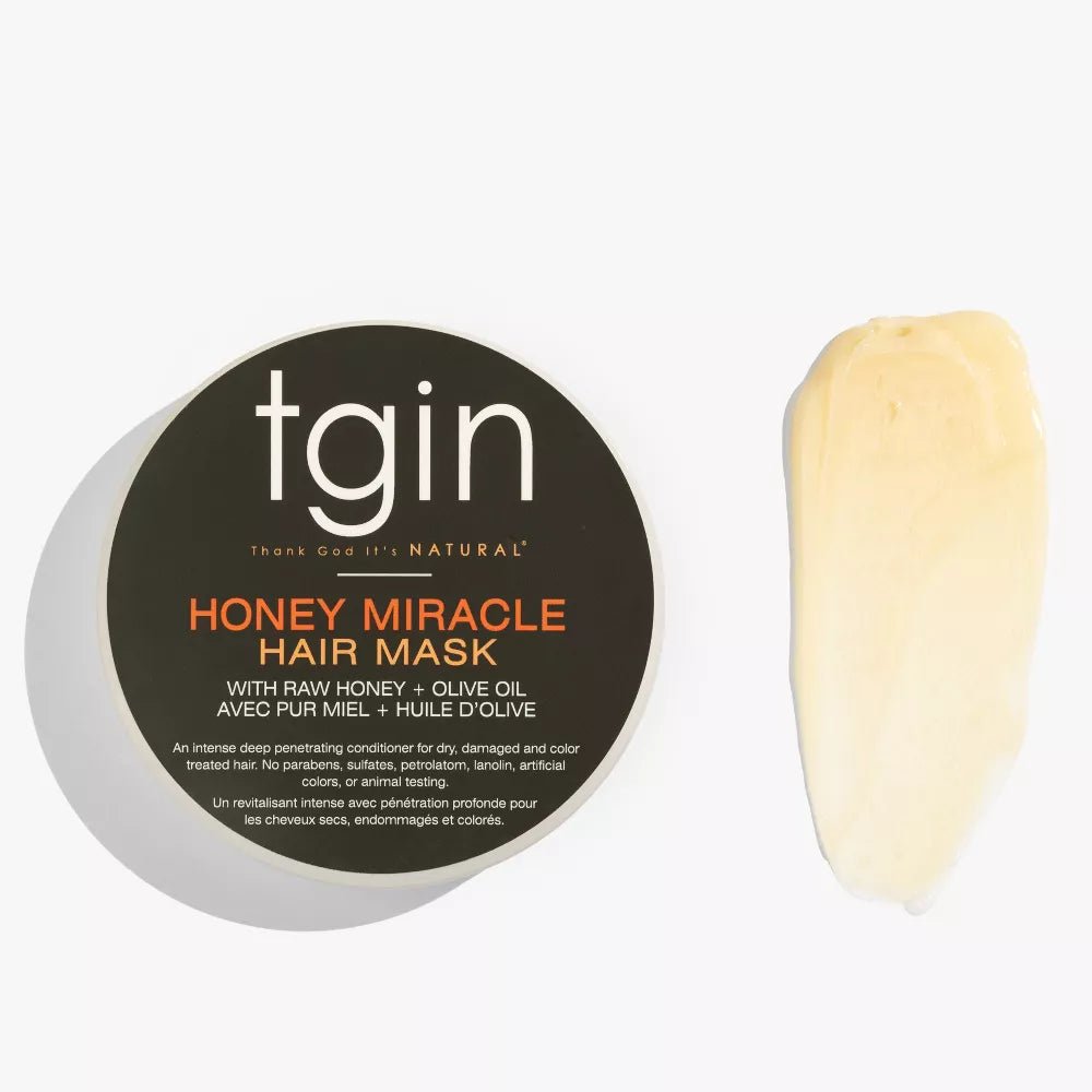 tgin Honey Miracle Hair Mask – 12 oz | Deep Conditioner with Raw Honey & Olive Oil for Dry, Damaged Hair - Beauty Exchange Beauty Supply