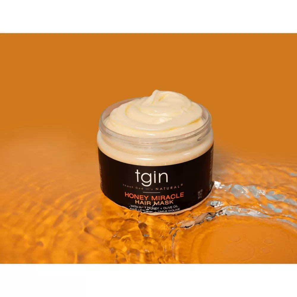 tgin Honey Miracle Hair Mask – 12 oz | Deep Conditioner with Raw Honey & Olive Oil for Dry, Damaged Hair - Beauty Exchange Beauty Supply