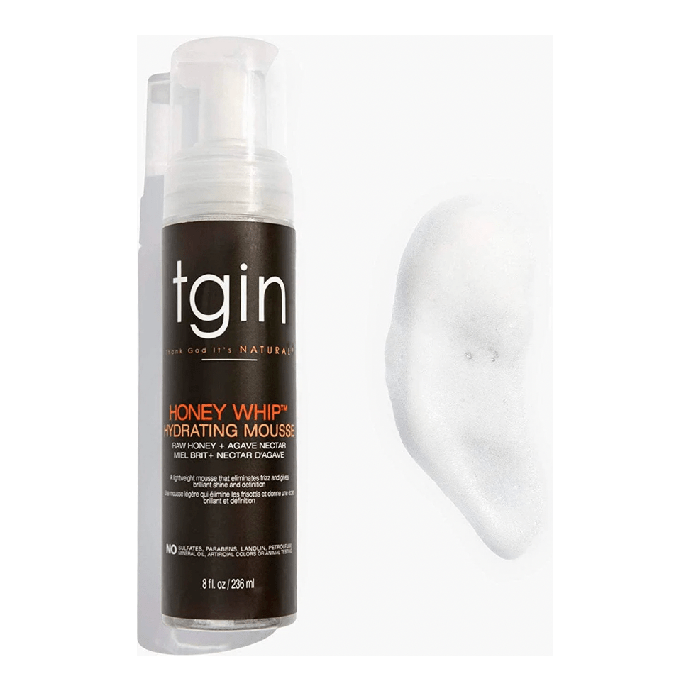 tgin Honey Whip Hydrating Mousse for Natural, Dry, Curly, and Damaged Hair - 8 Oz - Beauty Exchange Beauty Supply