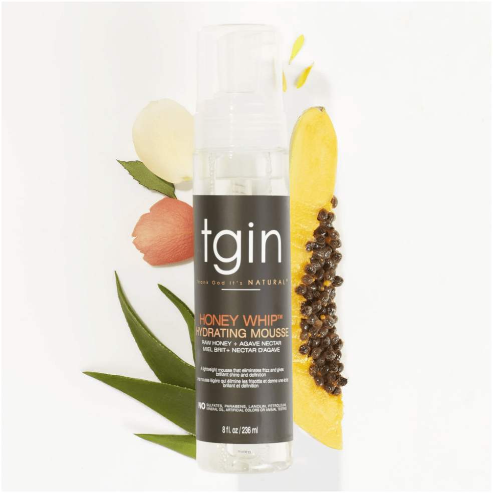 tgin Honey Whip Hydrating Mousse for Natural, Dry, Curly, and Damaged Hair - 8 Oz - Beauty Exchange Beauty Supply