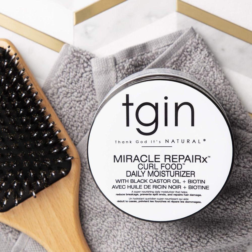 tgin Miracle RepaiRx Curl Food Daily Moisturizer for Curly, Coily and Wavy Hair, Moisturizing Curl Cream for Dry, Damaged Hair, 12 oz - Beauty Exchange Beauty Supply