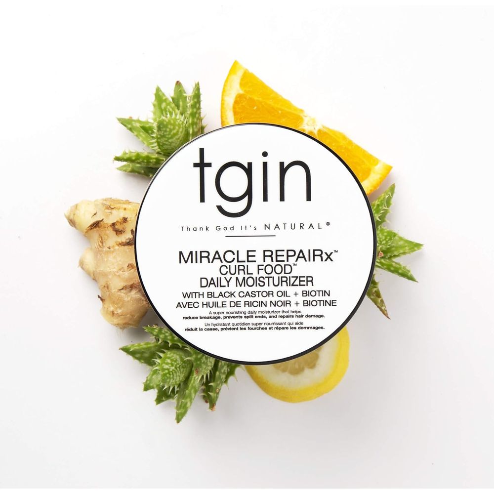 tgin Miracle RepaiRx Curl Food Daily Moisturizer for Curly, Coily and Wavy Hair, Moisturizing Curl Cream for Dry, Damaged Hair, 12 oz - Beauty Exchange Beauty Supply