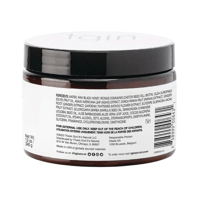 tgin Miracle RepaiRx Deep Hydrating Hair Mask for Curly, Coily and Wavy Hair, with Biotin and Black Castor Oil, Deep Moisture and Repair for Damaged, Color - Treated Hair, 12 oz - Beauty Exchange Beauty Supply