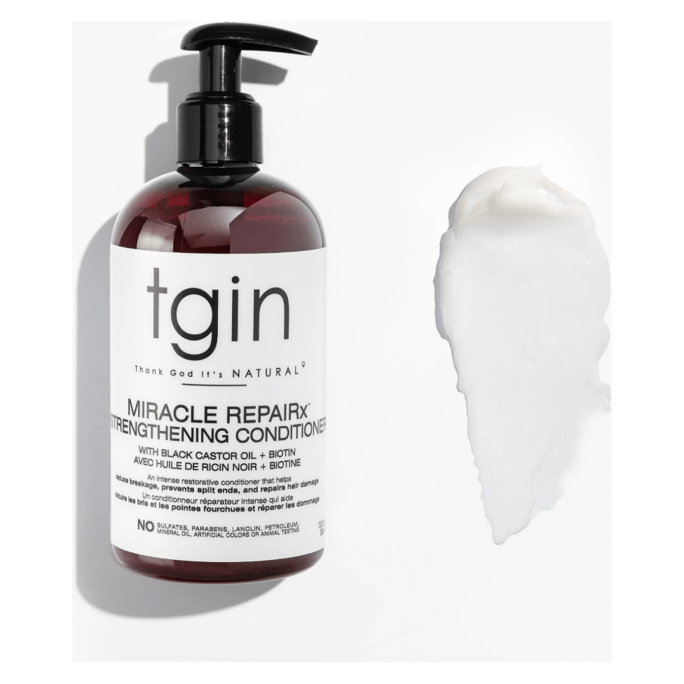 TGIN Miracle RepaiRx Strengthening Conditioner – 13 oz | Black Castor Oil & Biotin for Curly, Coily, and Wavy Hair - Beauty Exchange Beauty Supply
