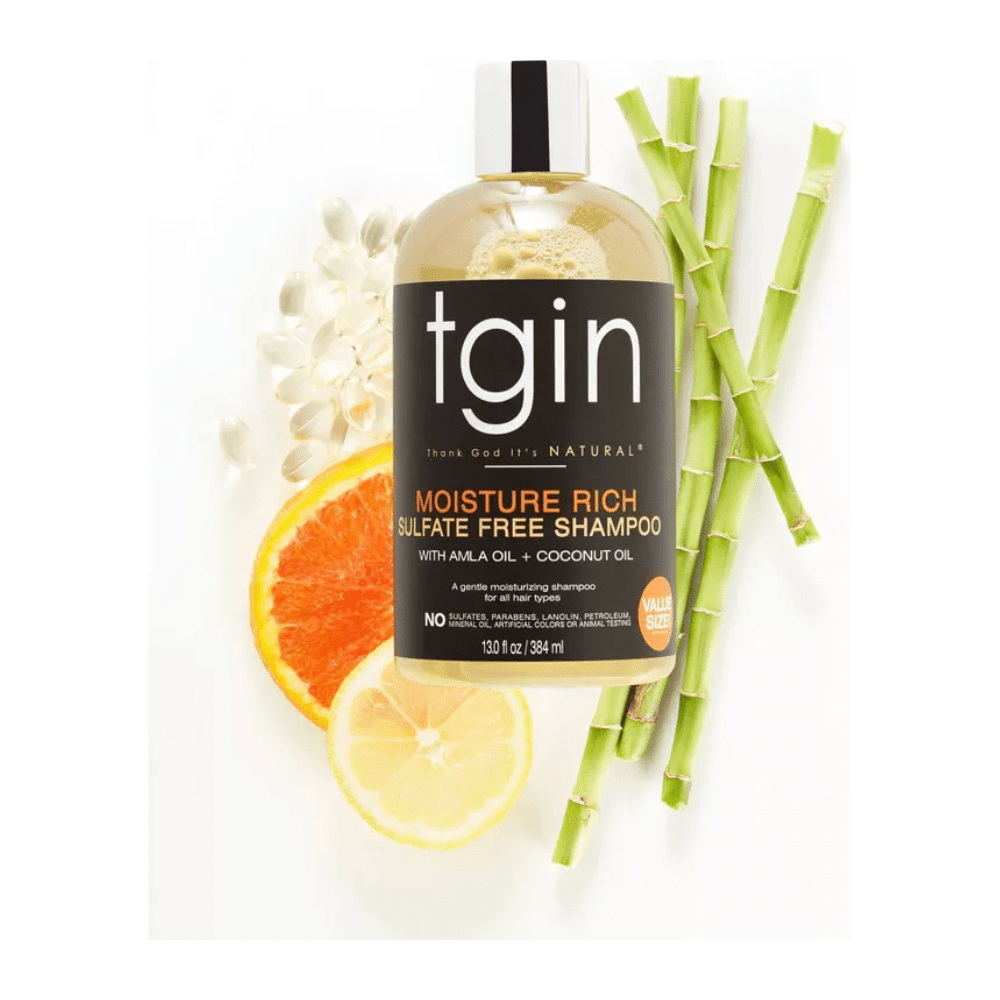 TGIN Moisture Rich Sulfate - Free Shampoo – 13 oz | Amla & Coconut Oil for Curly, Coily, and Wavy Hair - Beauty Exchange Beauty Supply