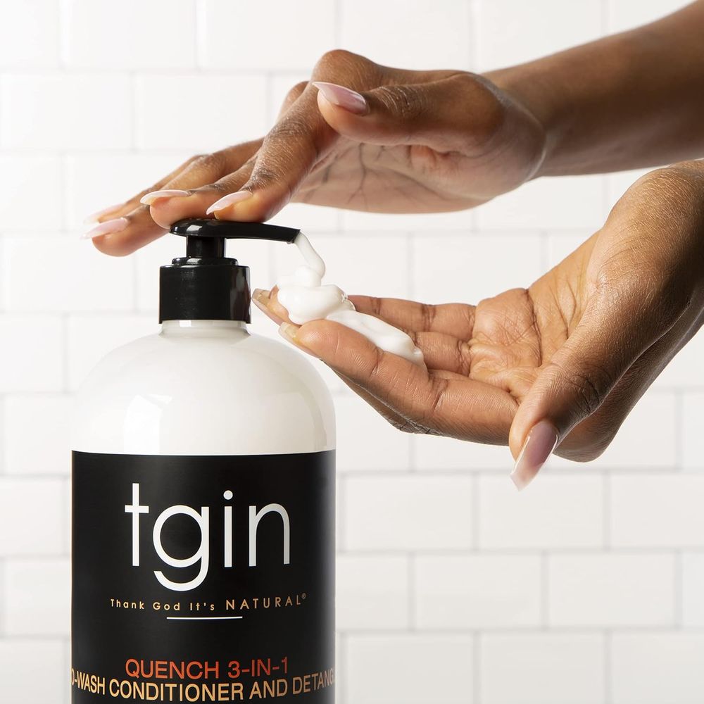 TGIN Quench 3 - in - 1 Co - Wash Conditioner and Detangler – 13 oz | Moisturizing Cleanser, Conditioner & Detangler for Curly, Coily & Wavy Hair - Beauty Exchange Beauty Supply