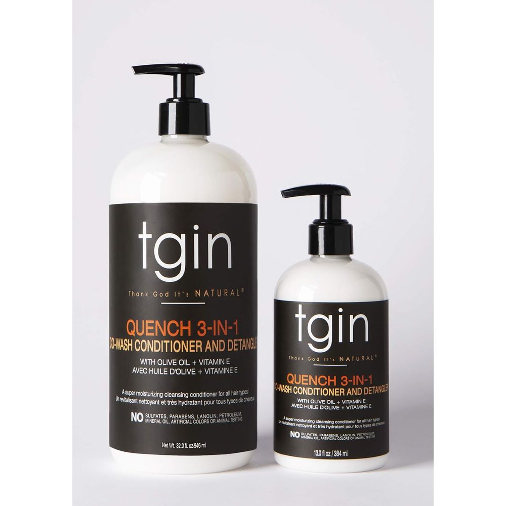 TGIN Quench 3 - in - 1 Co - Wash Conditioner and Detangler – 13 oz | Moisturizing Cleanser, Conditioner & Detangler for Curly, Coily & Wavy Hair - Beauty Exchange Beauty Supply