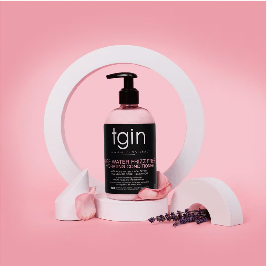 TGIN Rose Water Frizz - Free Hydrating Conditioner – 13 oz | Lightweight Moisture & Shine for Curly, Coily, and Wavy Hair - Beauty Exchange Beauty Supply