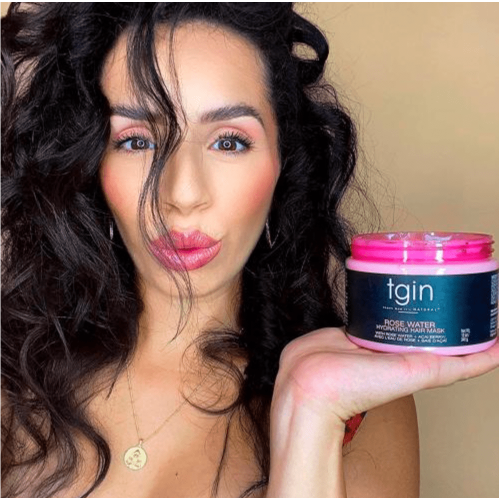 TGIN Rose Water Hydrating Hair Mask – 12 oz | Deep Moisture & Softness for Dry, Damaged Hair - Beauty Exchange Beauty Supply