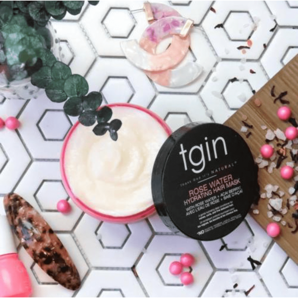 TGIN Rose Water Hydrating Hair Mask – 12 oz | Deep Moisture & Softness for Dry, Damaged Hair - Beauty Exchange Beauty Supply
