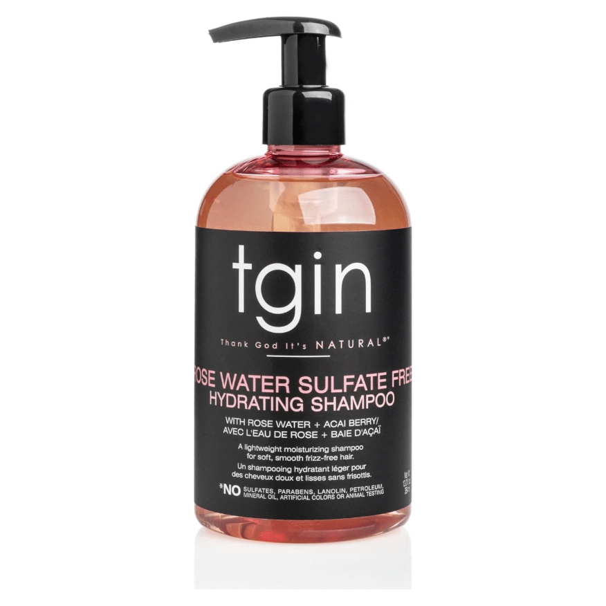 TGIN Rose Water Sulfate - Free Hydrating Shampoo – 13 oz | Moisturizing Shampoo for Curly, Coily & Wavy Hair - Beauty Exchange Beauty Supply