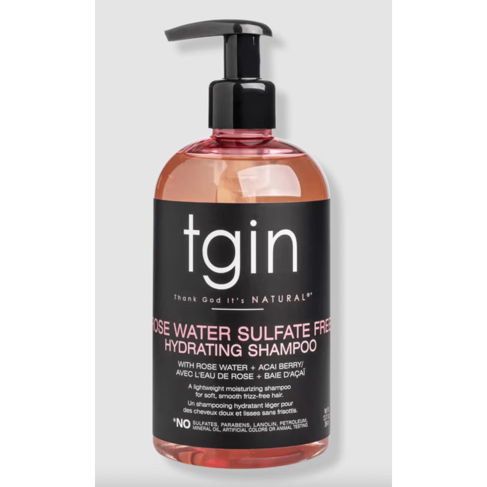 TGIN Rose Water Sulfate - Free Hydrating Shampoo – 13 oz | Moisturizing Shampoo for Curly, Coily & Wavy Hair - Beauty Exchange Beauty Supply