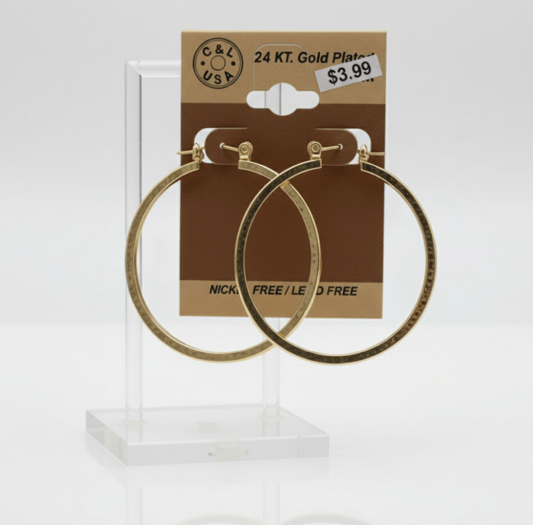 The C&L Fashion Jewelry Pincatch Earrings - Gold - Beauty Exchange Beauty Supply