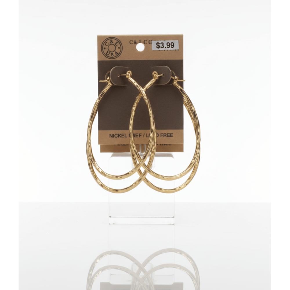 The C&L Fashion Jewelry Pincatch Earrings - Gold - Beauty Exchange Beauty Supply
