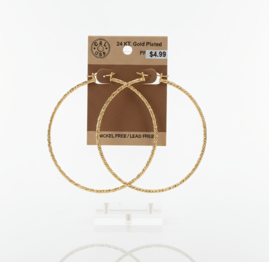 The C&L Fashion Jewelry Pincatch Earrings - Gold - Beauty Exchange Beauty Supply