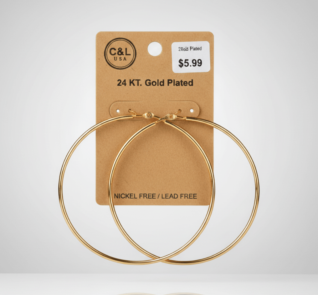 The C&L Fashion Jewelry Pincatch Earrings - Gold - Beauty Exchange Beauty Supply