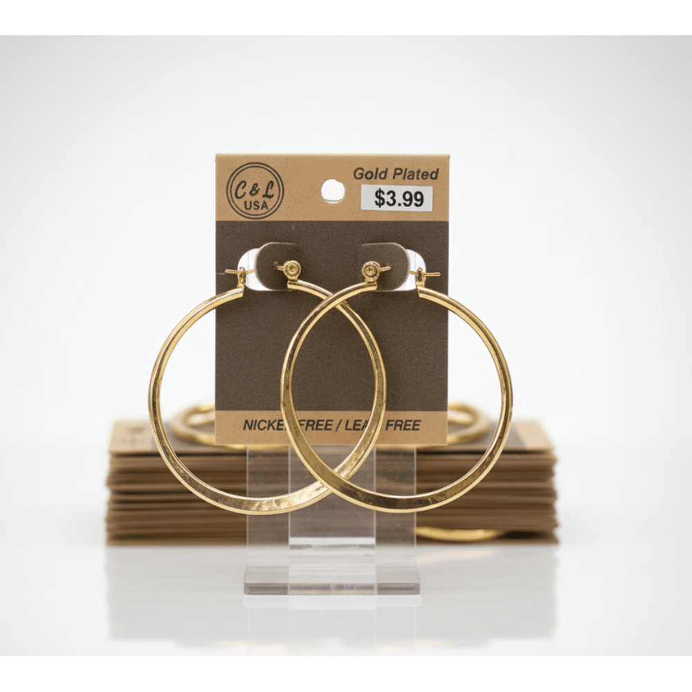 The C&L Fashion Jewelry Pincatch Earrings - Gold - Beauty Exchange Beauty Supply