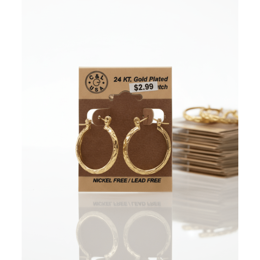The C&L Fashion Jewelry Pincatch Earrings - Gold - Beauty Exchange Beauty Supply