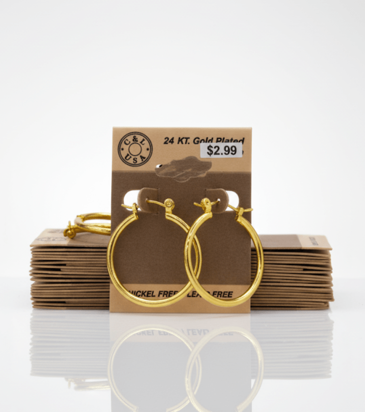 The C&L Fashion Jewelry Pincatch Earrings - Gold - Beauty Exchange Beauty Supply