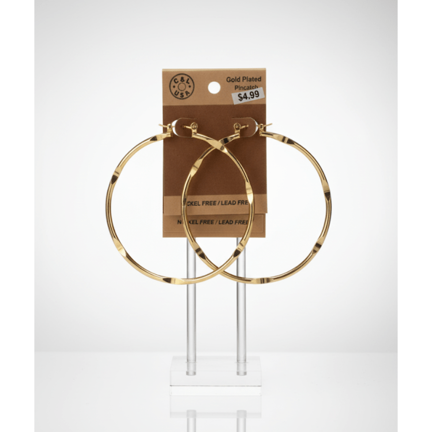 The C&L Fashion Jewelry Pincatch Earrings - Gold - Beauty Exchange Beauty Supply