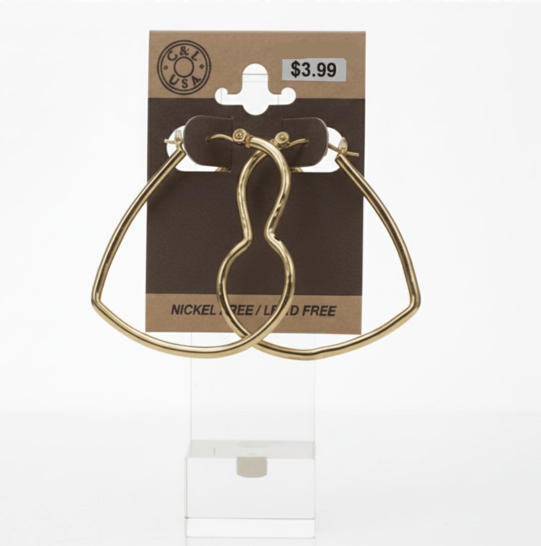 The C&L Fashion Jewelry Pincatch Earrings - Gold - Beauty Exchange Beauty Supply