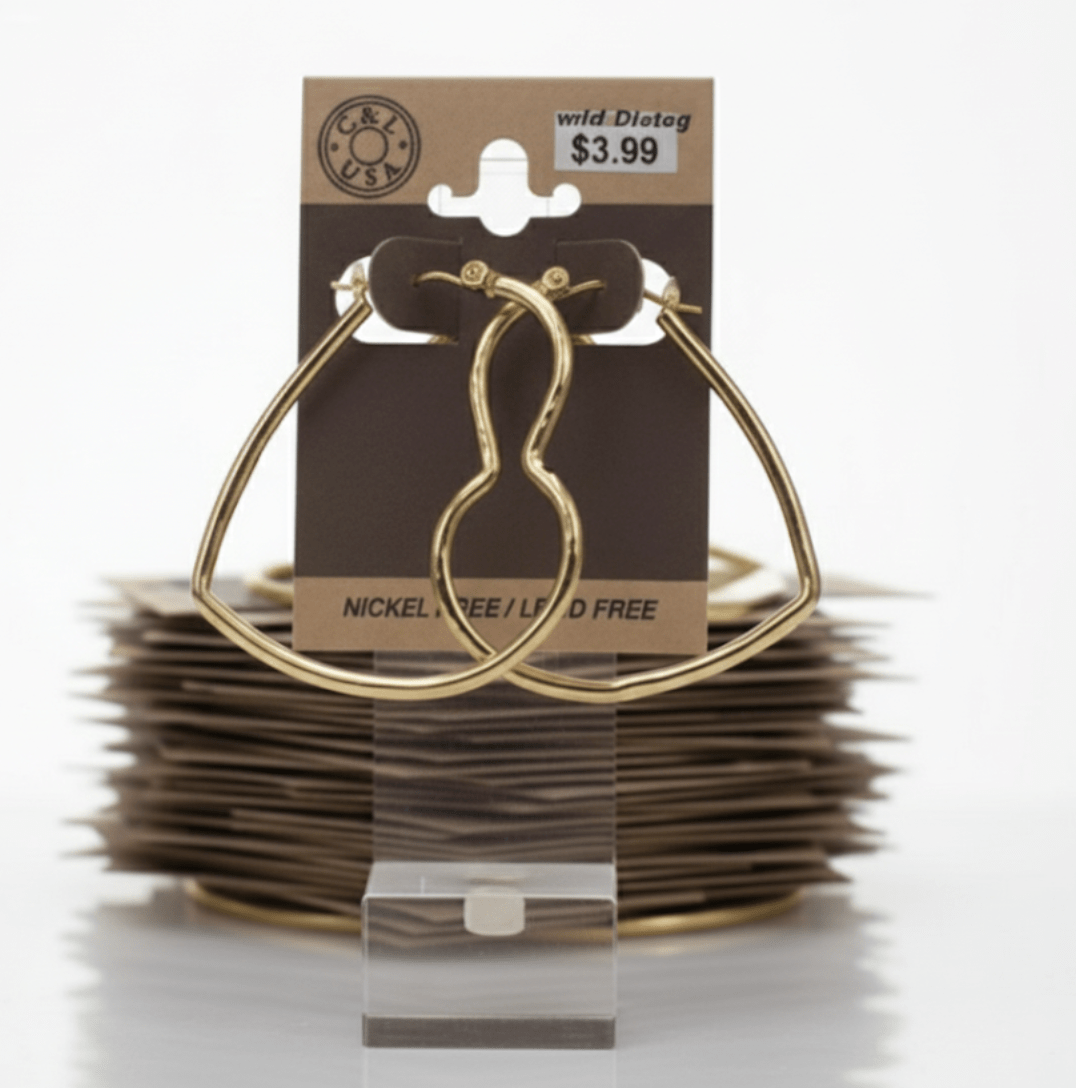 The C&L Fashion Jewelry Pincatch Earrings - Gold - Beauty Exchange Beauty Supply