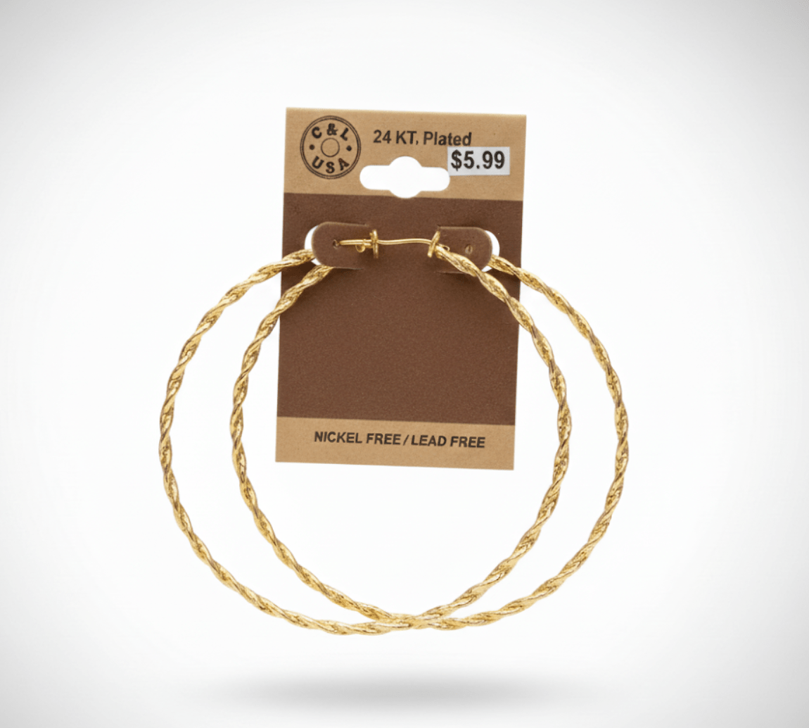 The C&L Fashion Jewelry Pincatch Earrings - Gold - Beauty Exchange Beauty Supply