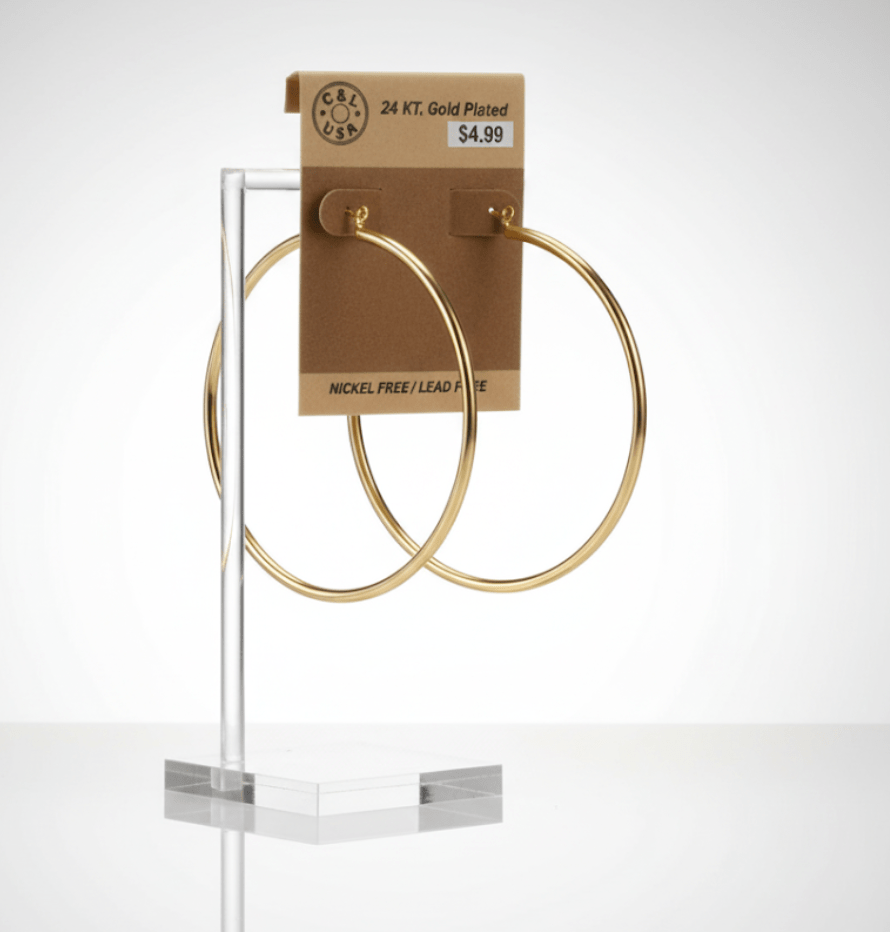 The C&L Fashion Jewelry Pincatch Earrings - Gold - Beauty Exchange Beauty Supply