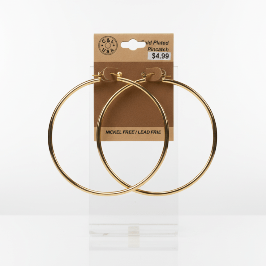 The C&L Fashion Jewelry Pincatch Earrings - Gold - Beauty Exchange Beauty Supply