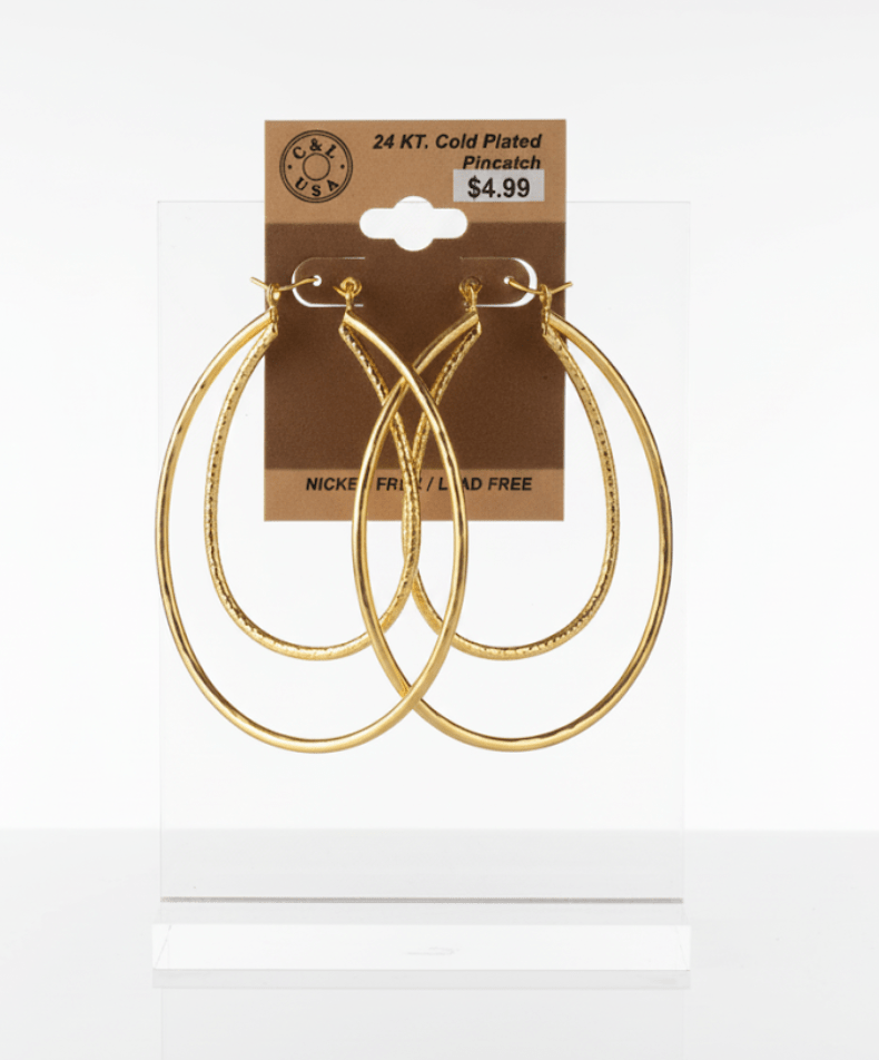 The C&L Fashion Jewelry Pincatch Earrings - Gold - Beauty Exchange Beauty Supply