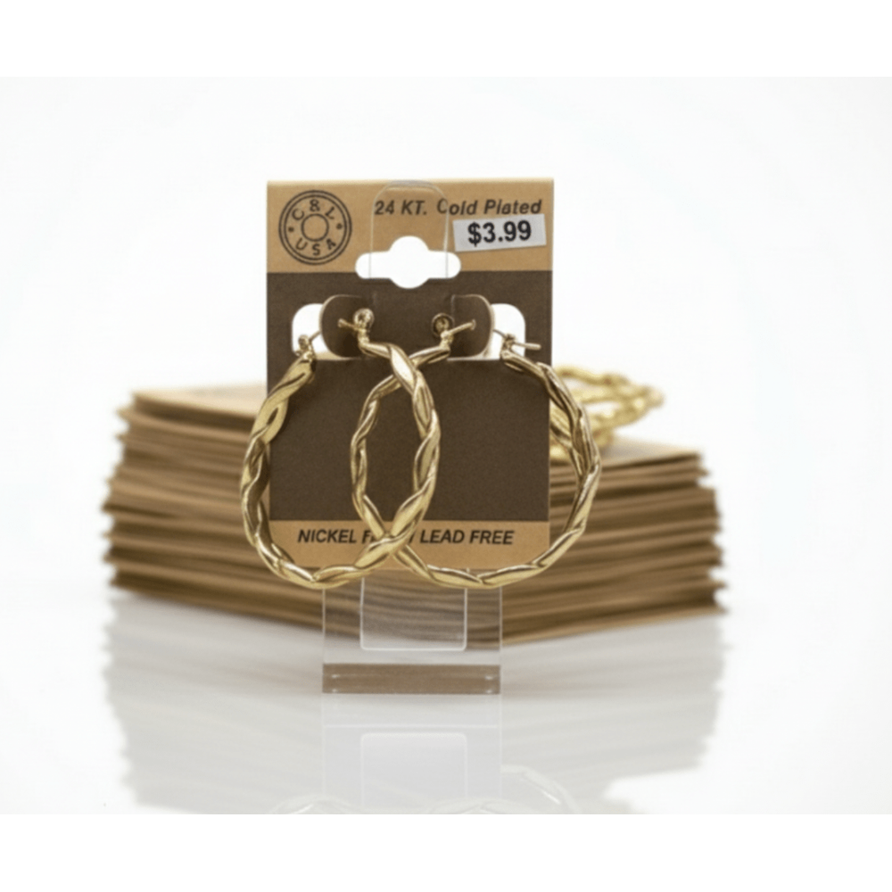 The C&L Fashion Jewelry Pincatch Earrings - Gold - Beauty Exchange Beauty Supply