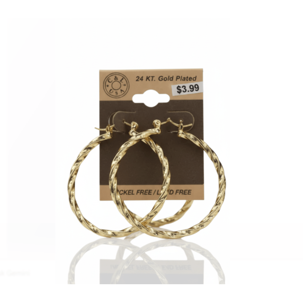 The C&L Fashion Jewelry Pincatch Earrings - Gold - Beauty Exchange Beauty Supply