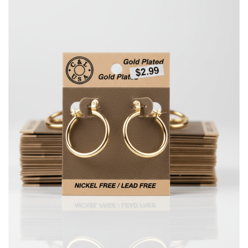 The C&L Fashion Jewelry Pincatch Earrings - Gold - Beauty Exchange Beauty Supply