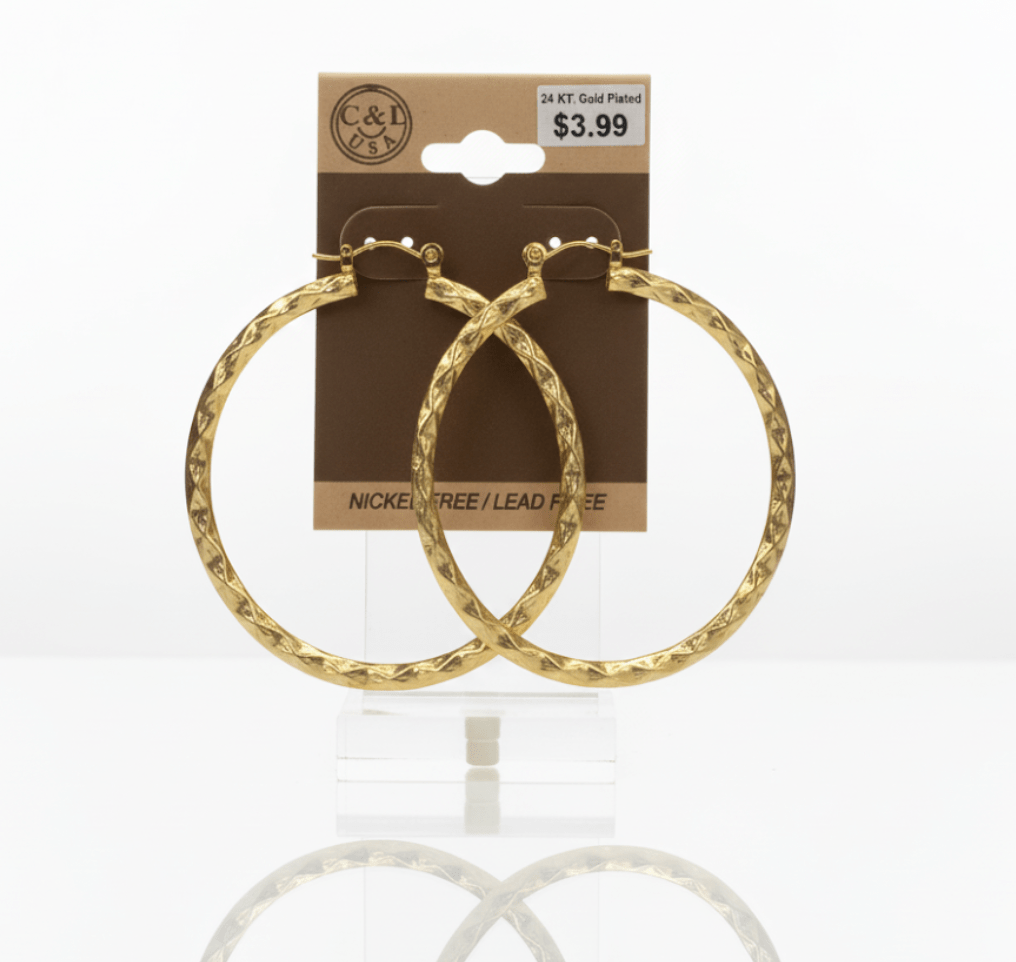 The C&L Fashion Jewelry Pincatch Earrings - Gold - Beauty Exchange Beauty Supply