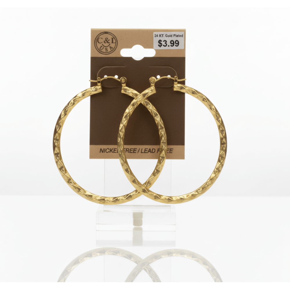 The C&L Fashion Jewelry Pincatch Earrings - Gold - Beauty Exchange Beauty Supply