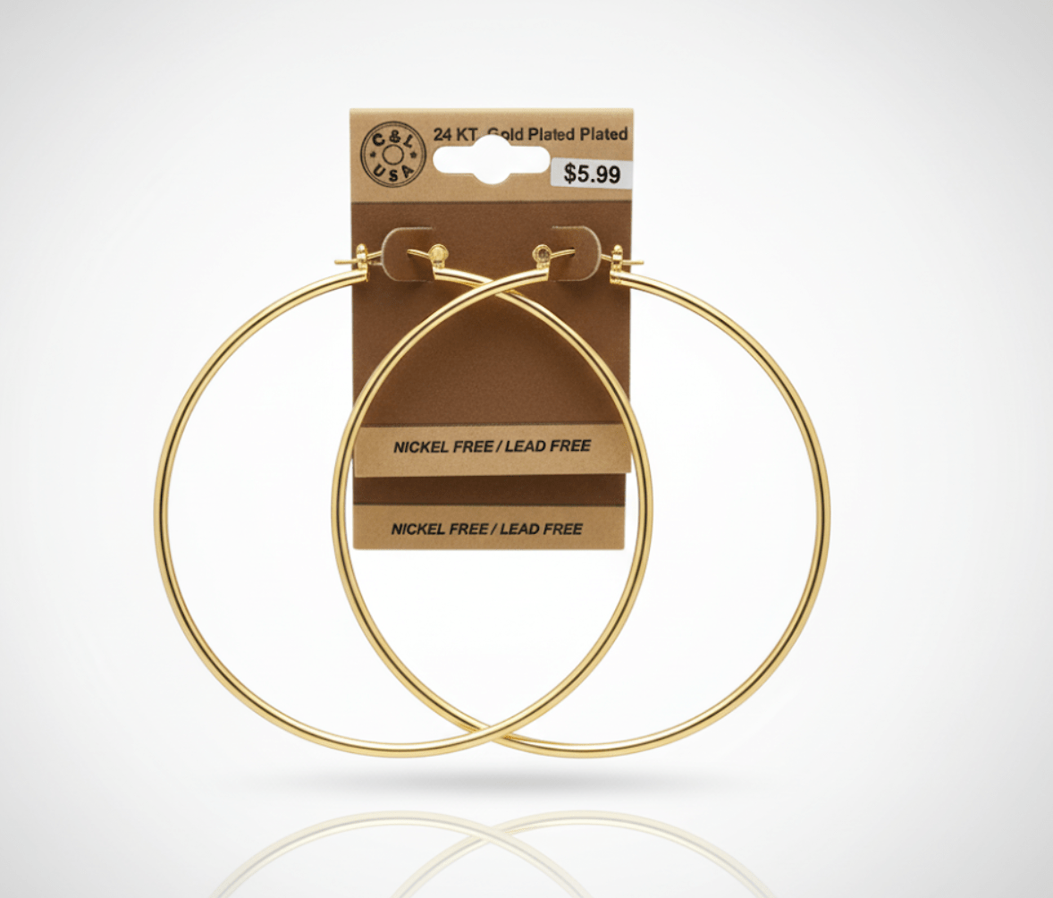 The C&L Fashion Jewelry Pincatch Earrings - Gold - Beauty Exchange Beauty Supply