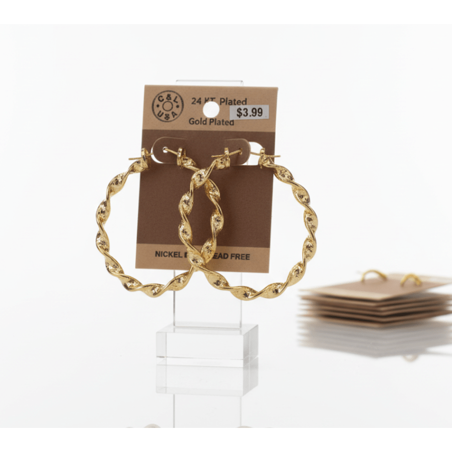 The C&L Fashion Jewelry Pincatch Earrings - Gold - Beauty Exchange Beauty Supply