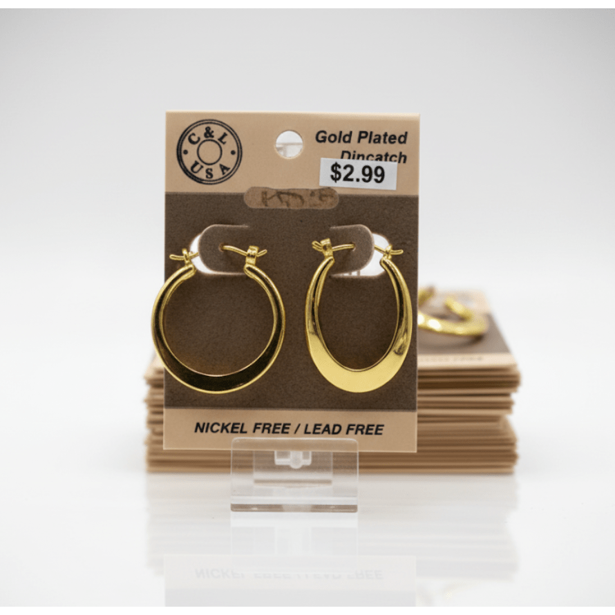 The C&L Fashion Jewelry Pincatch Earrings - Gold - Beauty Exchange Beauty Supply