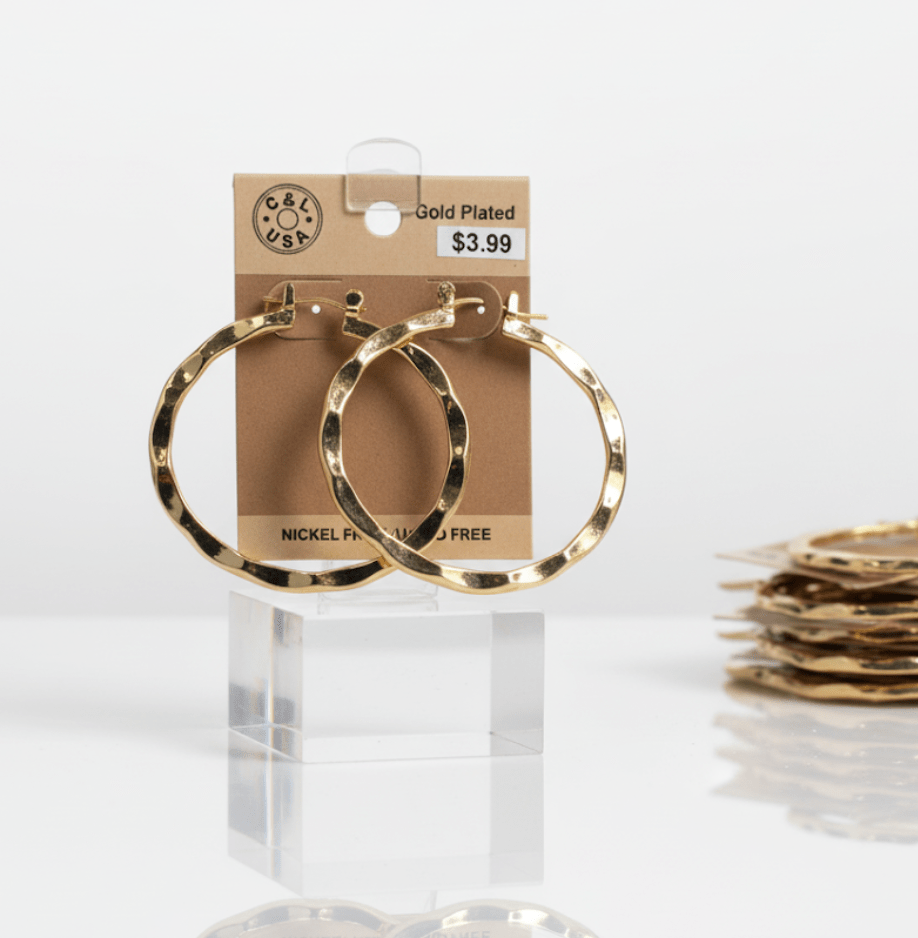 The C&L Fashion Jewelry Pincatch Earrings - Gold - Beauty Exchange Beauty Supply